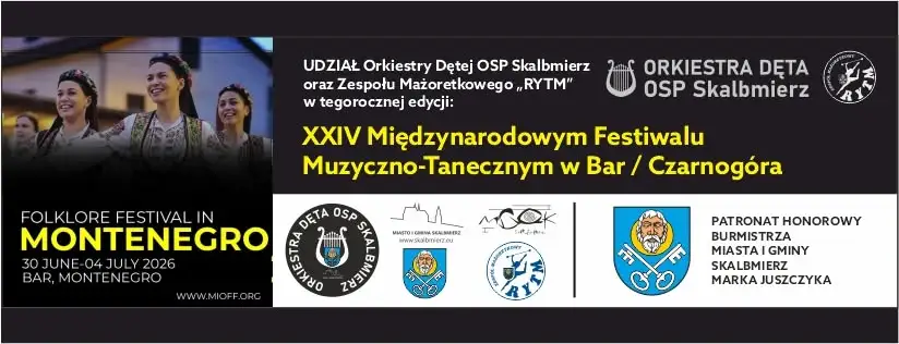 Zespół Mażoretkowy RYTM i Orkiestra Dęta OSP Skalbmierz wspominają festiwal w Czarnogórze