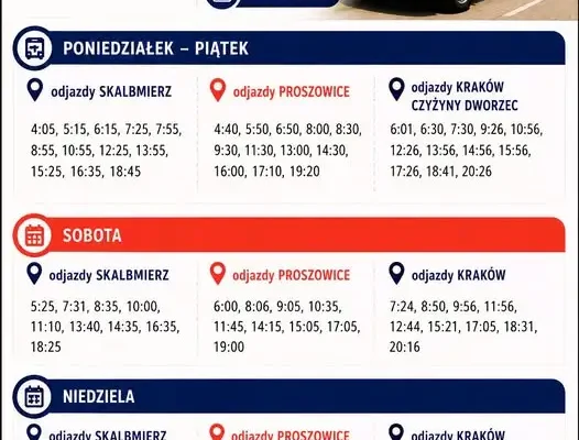 Nowy przewoźnik na trasie Skalbmierz – Proszowice – Kraków Czyżyny od 7 września
