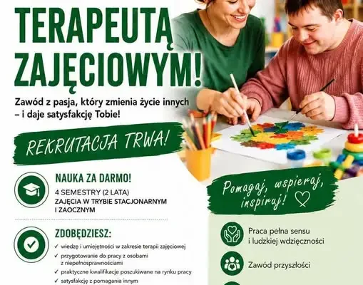 Ruszyła rekrutacja do Centrum Edukacji Ustawicznej w Skalbmierzu – zostań terapeutą zajęciowym