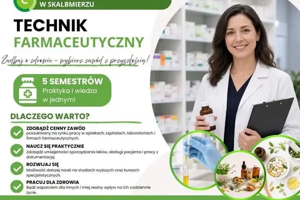 Technik farmaceutyczny – ostatnie dni rekrutacji w Skalbmierzu