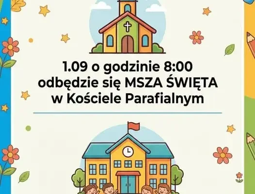 Rozpoczęcie roku szkolnego 2026/2027 w Skalbmierzu – msza i spotkania w przedszkolu