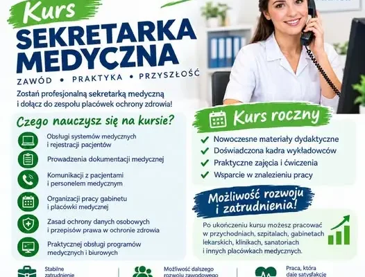 Kurs Sekretarka medyczna w Skalbmierzu – rekrutacja trwa