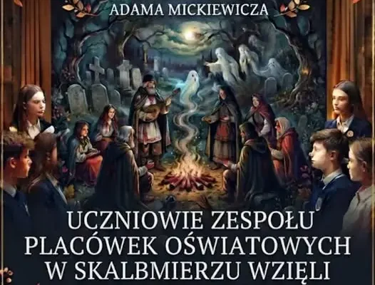 Narodowe Czytanie „Dziadów” w Skalbmierzu – uczennice z klasy 8B zachwyciły interpretacją