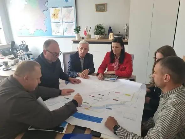 Spotkanie w sprawie projektu zielono-niebieskiej infrastruktury w Kazimierzy Wielkiej