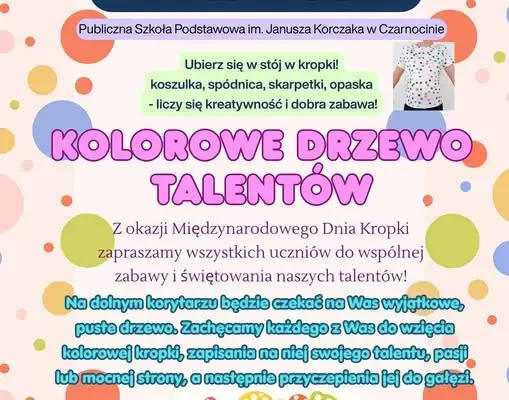 Dzień Kropki w Czarnocinie – samorząd uczniowski zaprasza do zabawy