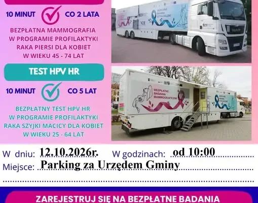 Bezpłatne badania profilaktyczne w cytomammobusie – zapisy od 12 października