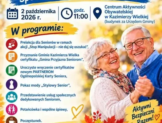 Bezpieczny Senior w Kazimierzy Wielkiej – spotkanie już 2 października