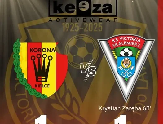 Remis Victorii Skalbmierz w Kielcach. Krystian Zaręba strzelił gola